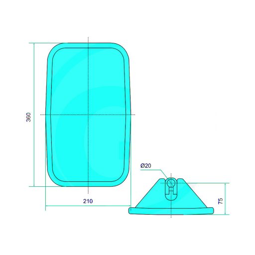 Visszapillantó tükör New Holland 5165333