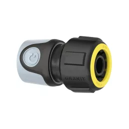   GRANIT BLACK EDITION Gyorscsatlakozó kerti tömlőkhöz vízstoppal 3/4"