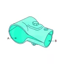 Kétrészes kapcsos T-bilincs 1-1/4" x 1-1/4"