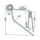 Magtakaró pálca első Rabe 90041522, 9004.15.22