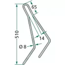 Magtakaró pálca hosszú Pöttinger 7990063917, 79+9006.39.17