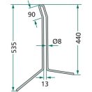 Magtakaró pálca hosszú V-alakú Rabe 90063951, 9006.39.51