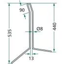 Magtakaró pálca hosszú V-alakú Pöttinger 7990063951, 79+9006.39.51
