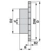 Agyas lánckerék simplex 08B-1 (1/2" x 5/16") - 10 fog