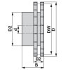 Agyas lánckerék duplex 08B-2 (1/2" x 5/16") - 13 fog