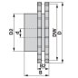 Agyas lánckerék duplex Longlife 16B-2 (1" x 0,67") - 13 fog
