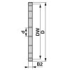 Laplánckerék simplex 16B-1 (1" x 0,67") - 13 fog