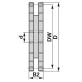   Laplánckerék duplex Longlife 16B-2 (1" x 0,67") - 13 fog