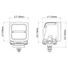 Nordic Lights Fényvető LED munkalámpa négyzet alakú 6700 lm 50 W