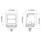 Nordic Lights Közeli fényvető LED munkalámpa négyzet alakú 6700 lm 50 W