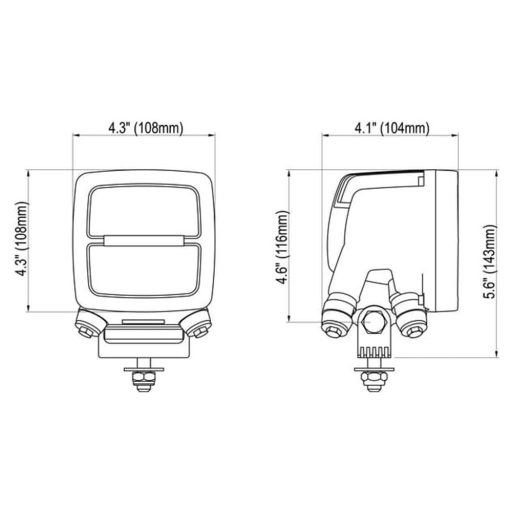 Nordic Lights Közeli fényvető LED munkalámpa négyzet alakú 6700 lm 50 W