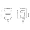 Nordic Lights Széles szimetrikus fényvető LED munkalámpa négyzet alakú 7000 lm 50 W
