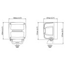 Nordic Lights Széles asszimetrikus fényvető LED munkalámpa négyzet alakú 4200 lm 41 W