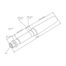 Tengely acélkerékhez 30 x 182 mm