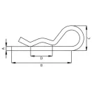 Rugós rögzítőcsatlakozó 6 x 82,5 mm (50 db)