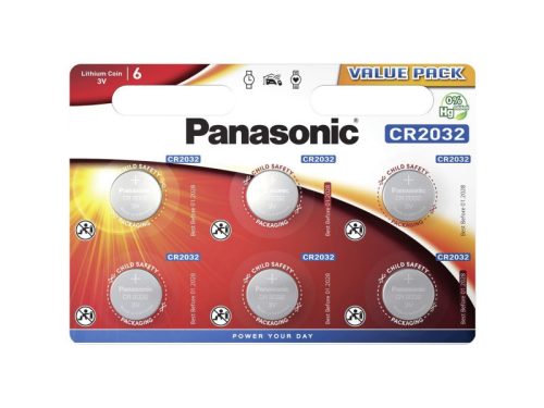 PANASONIC CR2032 lítium gombelem 3 V (6 db)