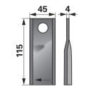 Kaszapenge készlet jobb John Deere 115 x 45 x 4 mm (25 db)