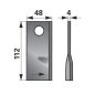 Kaszapenge készlet bal Krone 112 x 48 x 4 mm (25 db)