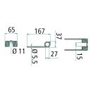 Rendfelszedő fog Deutz-Fahr 52516618868 (167 mm x 65 mm)