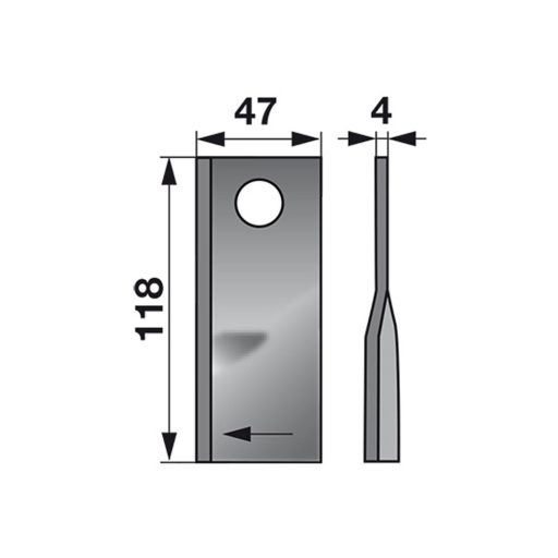 Kaszapenge készlet jobb Fella 118 x 47 x 4 mm (25 db)