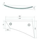 Kormánylemez előtét Rabe 5602200017 (bal)