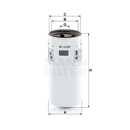 Hidraulikaolaj szűrő MANN-FILTER WD10007 - New Holland