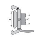 Perrot csatlakozó M-elem és V-elem szűkítővel - 4" / 5"