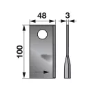Kaszapenge készlet bal Mörtl 100 x 48 x 3 mm (25 db)