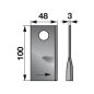 Kaszapenge készlet bal Mörtl 100 x 48 x 3 mm (25 db)