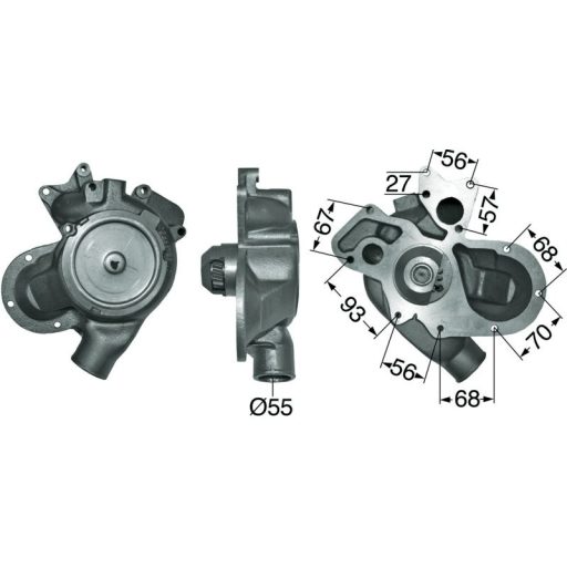 Vízszivattyú Landini U5MW0190, U5MW0193, U5MW0192, 1545442, U5MW0178