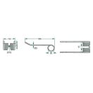 Rendfelszedő fog New Holland 525131673 (189 mm x 74 mm)