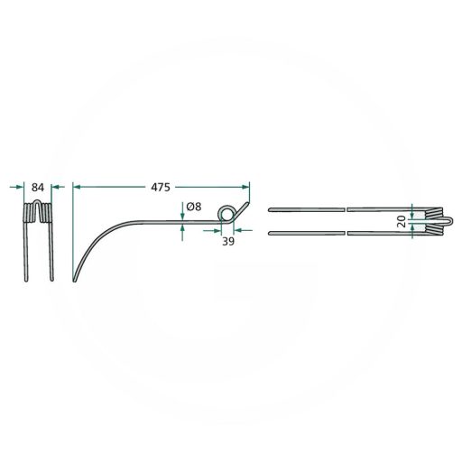 Rendsodró fog PZ 5259020830 (475 mm x 84 mm)