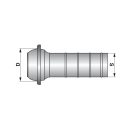Olasz csatlakozó V-elem tömlőcsonkkal 5" - 50 mm tömlőhöz