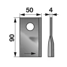 Kaszapenge készlet bal Lely 90 x 50 x 4 mm (25 db)