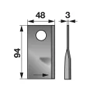 Kaszapenge készlet bal Mörtl 94 x 48 x 3 mm (25 db)