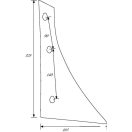 Kormánylemez előtét készlet Pöttinger 560276773256 (jobb)