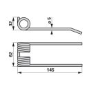 Rendfelszedő fog készlet Aebi 52560012171 (145 mm x 62 mm - 25 db)
