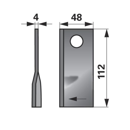 Kaszapenge készlet jobb Fella 112 x 48 x 4 mm (25 db)