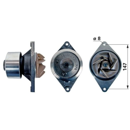 Vízszivattyú Landini 2854835, 504088242, 504062856, 710239A1