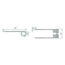 Rendfelszedő fog készlet Pöttinger 525436151 (185 mm x 68 mm - 10 db)