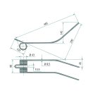 Rendterítő fog Borello 525525139 (485 mm x 98 mm)