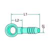 Gyűrűs csatlakozó - M10 x 5.5 mm (10 db)