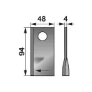 Kaszapenge készlet jobb BCS 94 x 48 x 4 mm (25 db)