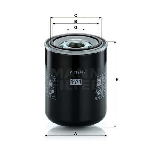 Hidraulikaolaj szűrő MANN-FILTER W13742 - New Holland