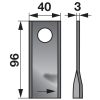 Kaszapenge készlet jobb Pöttinger 52556151200 (96 mm x 40 mm - 25 db)