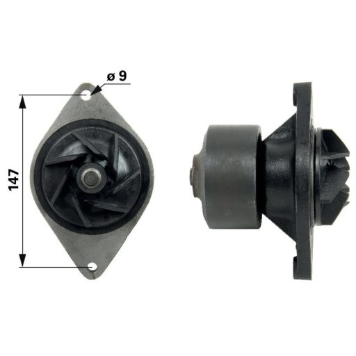 Vízszivattyú New Holland 504062854, 2852114, 87803065