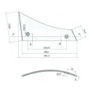 Kormánylemez előtét Rabe 5602227510502 (bal)