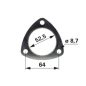 Toroktömítés kipufogódobhoz Fiat 10675, 5152380