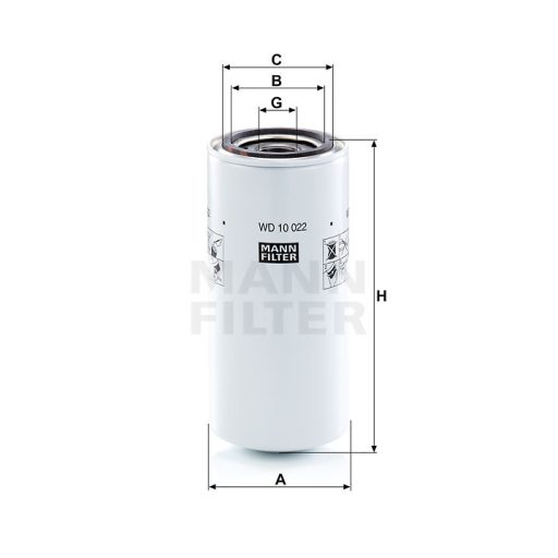 Hidraulikaolaj szűrő MANN-FILTER WD10022 - New Holland