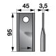 Kaszapenge készlet bal John Deere 95 x 45 x 3,5 mm (25 db)